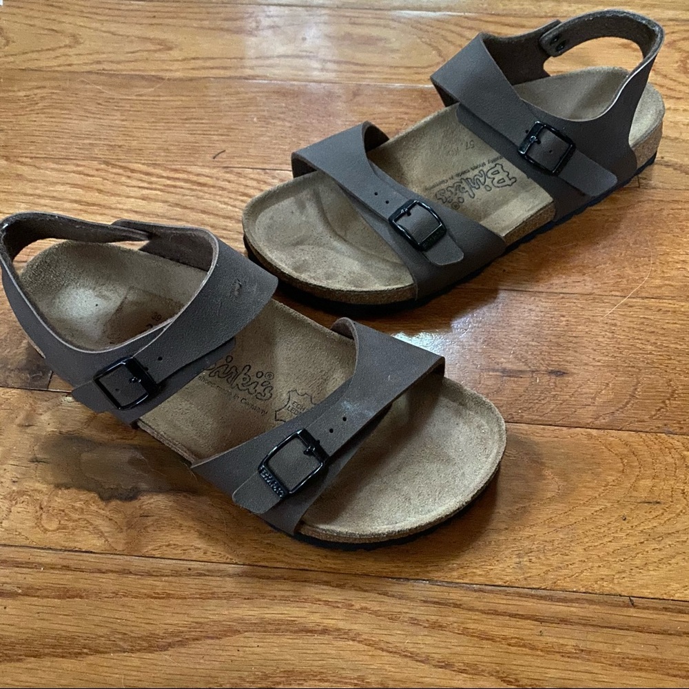 Birkenstock birkies fussbett flats sandals sz 39